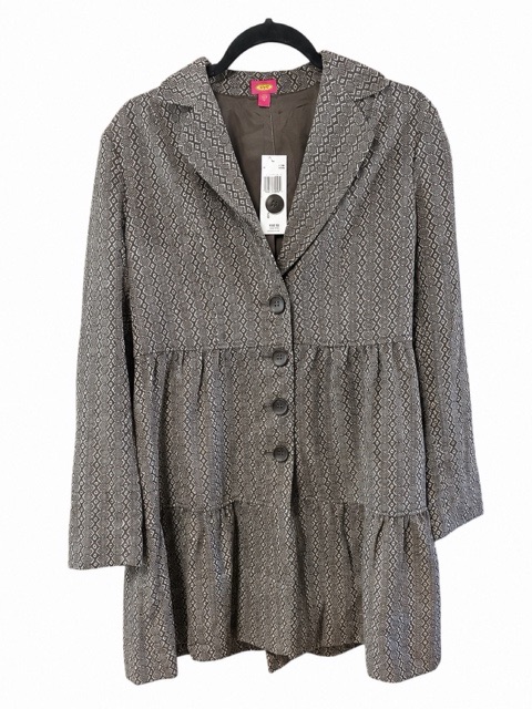 Eye Y2k Peplum Geometric Tweed Blazer Jacket Nwt